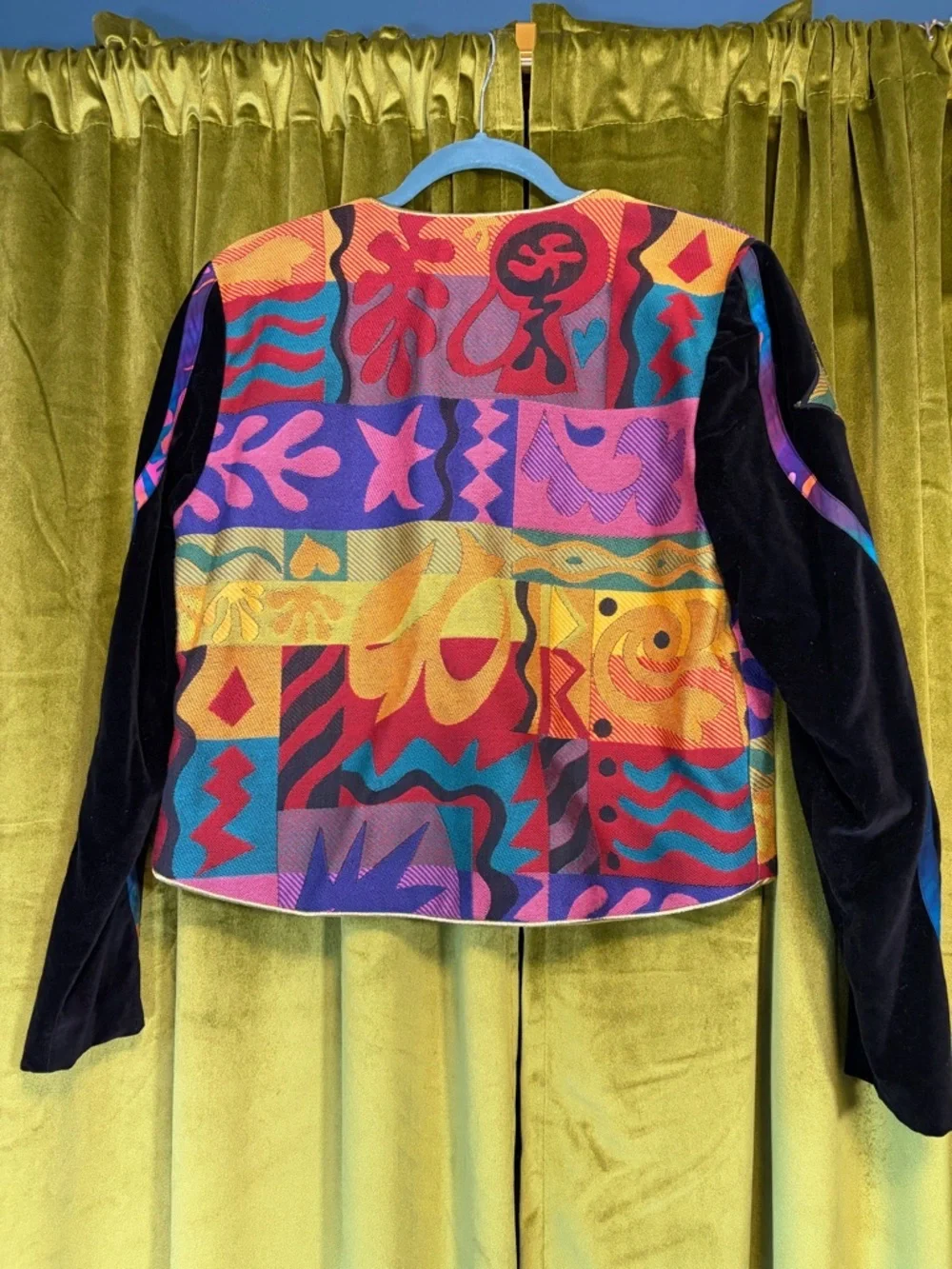 Marie Studer Designs Vintage Geometric Abstract Tapestry Jacket. Size Small. - Picture 4 of 7
